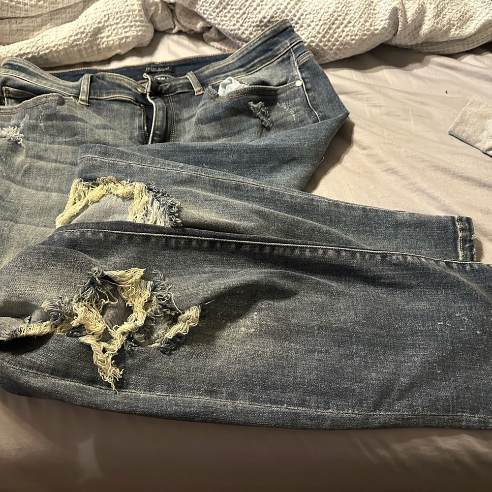 Judy Blue Boyfriend Jeans Blue Distressed